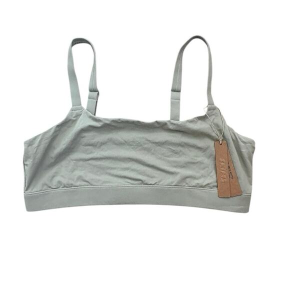 New SKIMS Fits Everybody Scoop Bralette Talc Light Green 2X - Picture 2 of 5